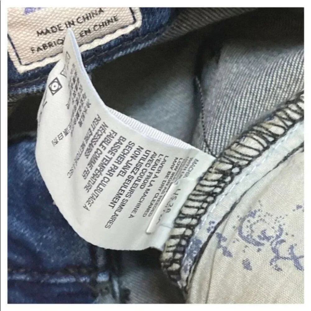 Free People We The Free Size 28 Dark Wash Skinny Jeans Zip Pockets Ankle Zips